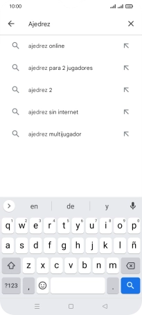 Introduce el nombre del tema o de la app y pulsa el icono de búsqueda. Introduce el nombre del tema o de la app y pulsa el icono de búsqueda.