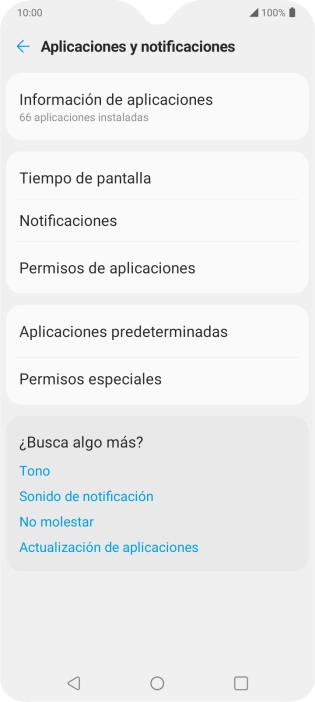 Pulsa Información de aplicaciones. Pulsa Información de aplicaciones.