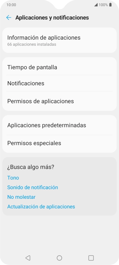 Pulsa Información de aplicaciones. Pulsa Información de aplicaciones.