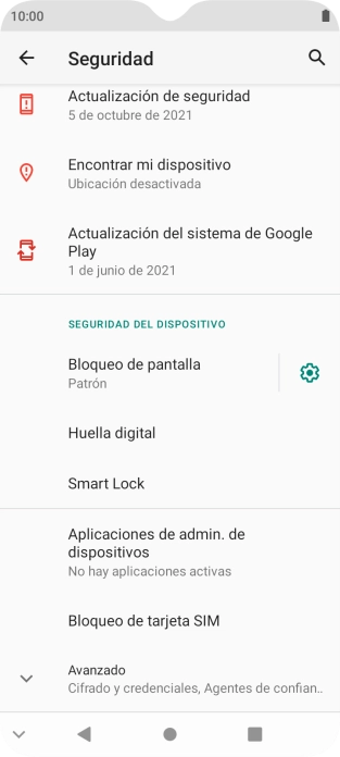 Pulsa Bloqueo de pantalla e introduce el código de seguridad extra que has creado anteriormente. Pulsa Bloqueo de pantalla e introduce el código de seguridad extra que has creado anteriormente.