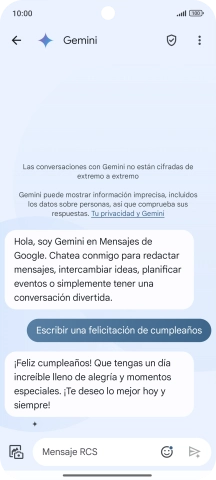 La propuesta de texto de Gemini se visualiza ahora en la pantalla. La propuesta de texto de Gemini se visualiza ahora en la pantalla.