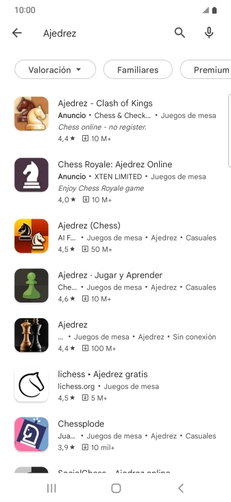 Pulsa la app deseada. Pulsa la app deseada.