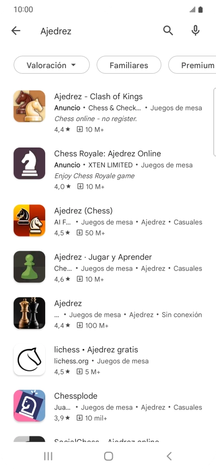 Pulsa la app deseada. Pulsa la app deseada.