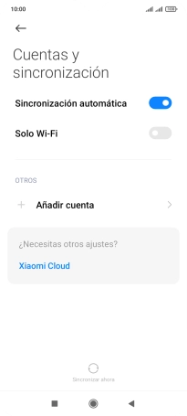 Pulsa Añadir cuenta. Pulsa Añadir cuenta.