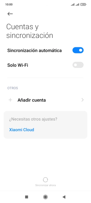 Pulsa Añadir cuenta. Pulsa Añadir cuenta.