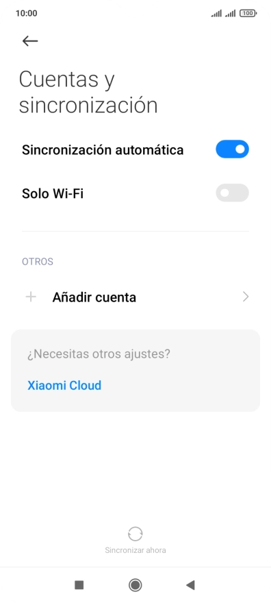 Pulsa Añadir cuenta. Pulsa Añadir cuenta.