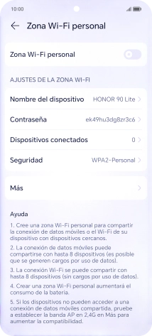 Pulsa Nombre del dispositivo e introduce el nombre deseado de la conexión wifi