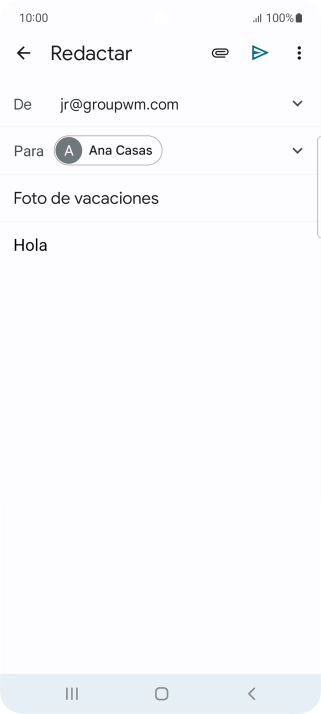 Pulsa el icono de anexos. Pulsa el icono de anexos.