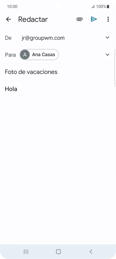 Pulsa el icono de anexos. Pulsa el icono de anexos.