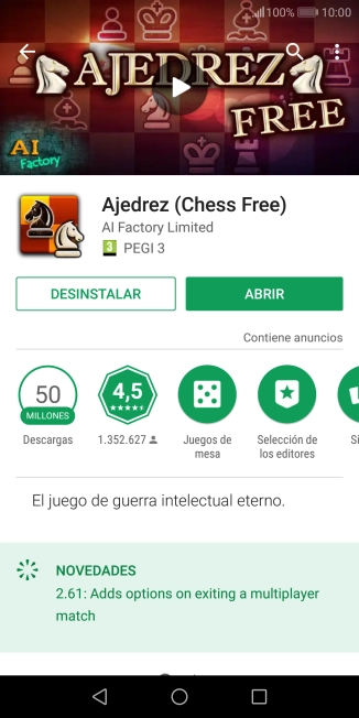 Pulsa DESINSTALAR.