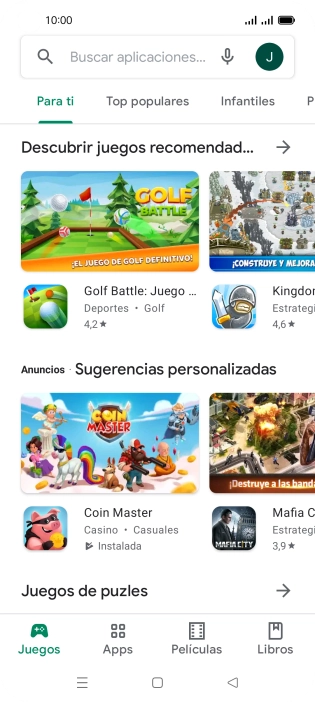 Pulsa el icono de perfil.