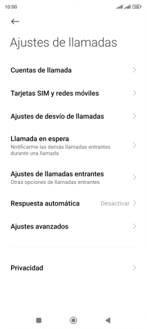 Pulsa Ajustes de desvío de llamadas. Pulsa Ajustes de desvío de llamadas.