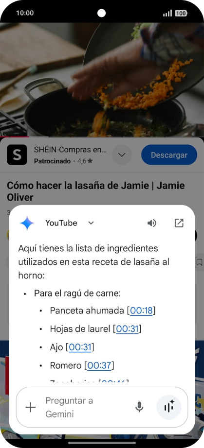La respuesta de Gemini a tu pregunta se visualiza ahora en la pantalla. La respuesta de Gemini a tu pregunta se visualiza ahora en la pantalla.