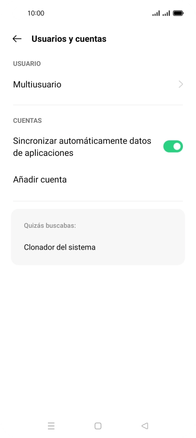 Pulsa Añadir cuenta. Pulsa Añadir cuenta.