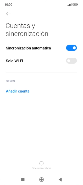 Pulsa Añadir cuenta. Pulsa Añadir cuenta.
