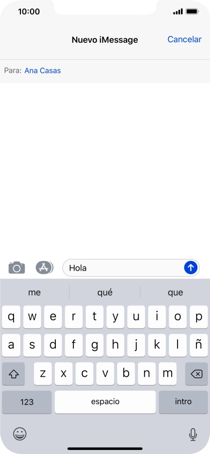 Pulsa el icono de enviar.
