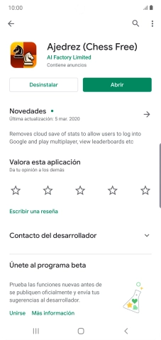 Pulsa Desinstalar.