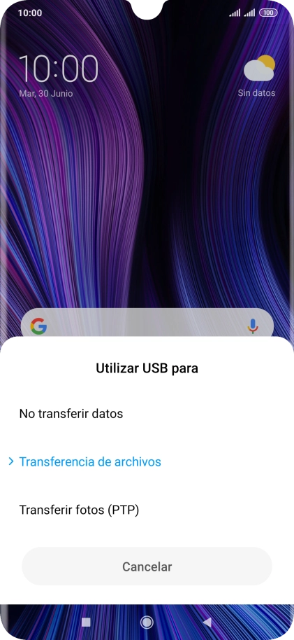 Pulsa Transferencia de archivos. Pulsa Transferencia de archivos.