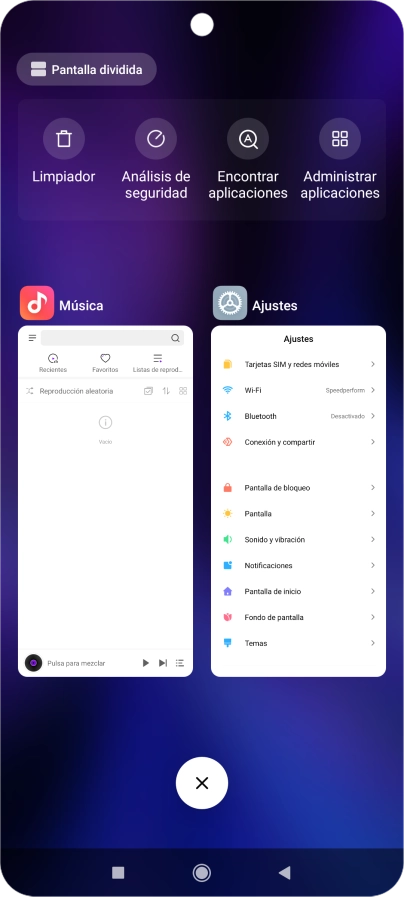 Para cerrar una sola aplicación en ejecución, desliza el dedo hacia la derecha sobre la aplicación deseada. Para cerrar una sola aplicación en ejecución, desliza el dedo hacia la derecha sobre la aplicación deseada.