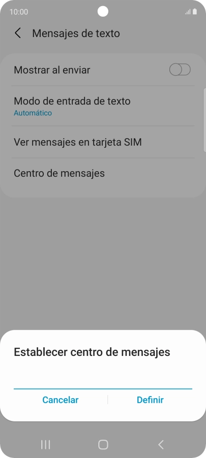 Introduce +34607003110 y pulsa Definir. Introduce +34607003110 y pulsa Definir.