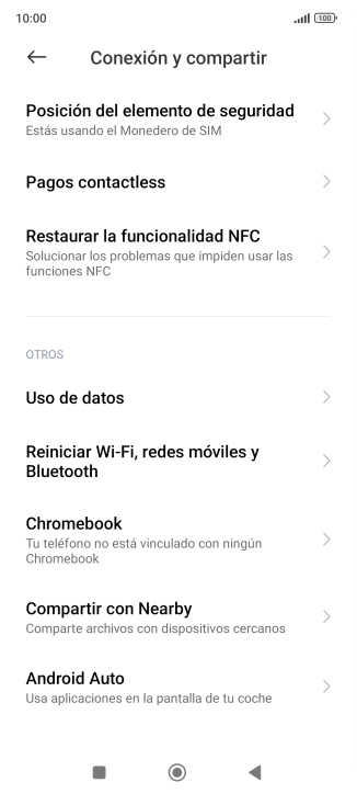 Pulsa Reiniciar Wi-Fi, redes móviles y Bluetooth.