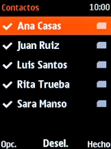 Pulsa la tecla de selección derecha. Pulsa la tecla de selección derecha.