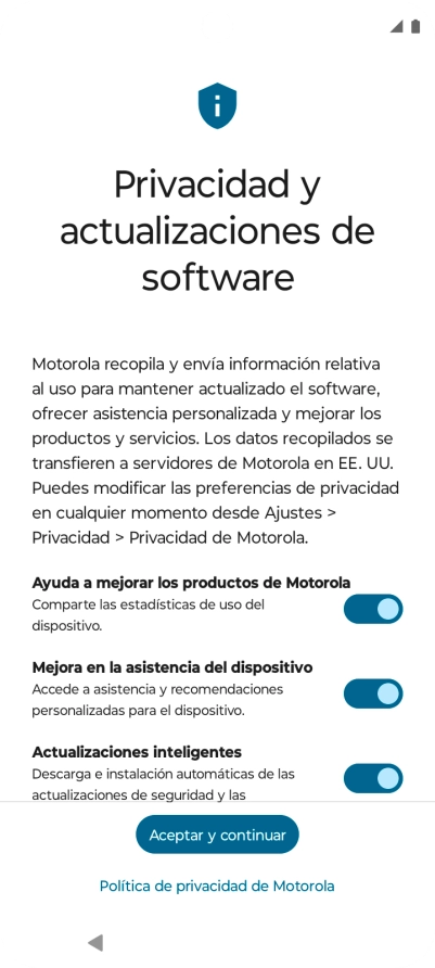 Pulsa el indicador junto a los ajustes deseados para seleccionarlos. Pulsa el indicador junto a los ajustes deseados para seleccionarlos.