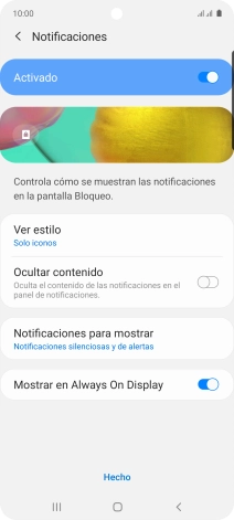 Pulsa el indicador junto a los ajustes deseados para activarlos o desactivarlos. Pulsa el indicador junto a los ajustes deseados para activarlos o desactivarlos.