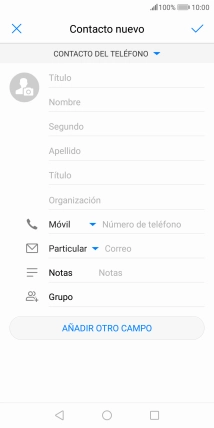 Pulsa Nombre e introduce el nombre deseado.