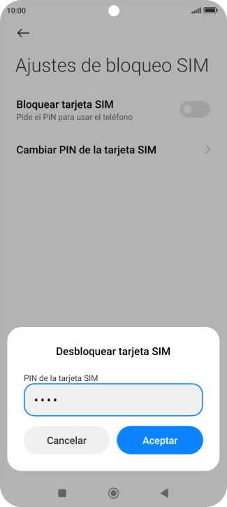 Introduce tu código PIN y pulsa Aceptar. Introduce tu código PIN y pulsa Aceptar.