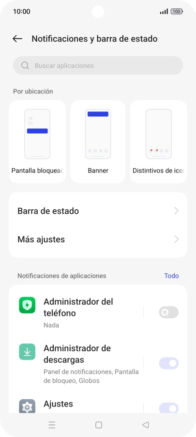 Pulsa el indicador junto a las apps deseadas para activar o desactivar la función. Pulsa el indicador junto a las apps deseadas para activar o desactivar la función.