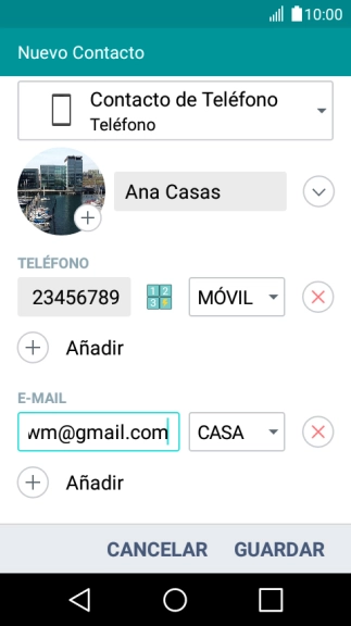Pulsa la lista desplegable junto a la dirección de correo electrónico. Pulsa la lista desplegable junto a la dirección de correo electrónico.