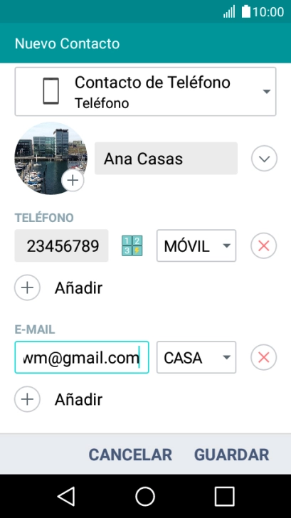 Pulsa la lista desplegable junto a la dirección de correo electrónico. Pulsa la lista desplegable junto a la dirección de correo electrónico.