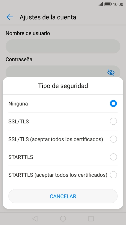 Pulsa Ninguna para desactivar la función. Pulsa Ninguna para desactivar la función.