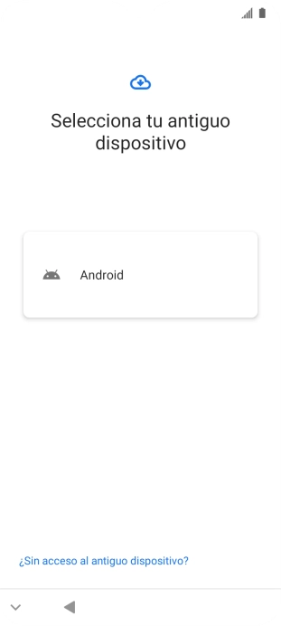 Pulsa el ajuste deseado y sigue las instrucciones de la pantalla para transferir el contenido del otro teléfono. Pulsa el ajuste deseado y sigue las instrucciones de la pantalla para transferir el contenido del otro teléfono.