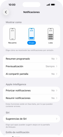 Pulsa Resumen programado. Pulsa Resumen programado.