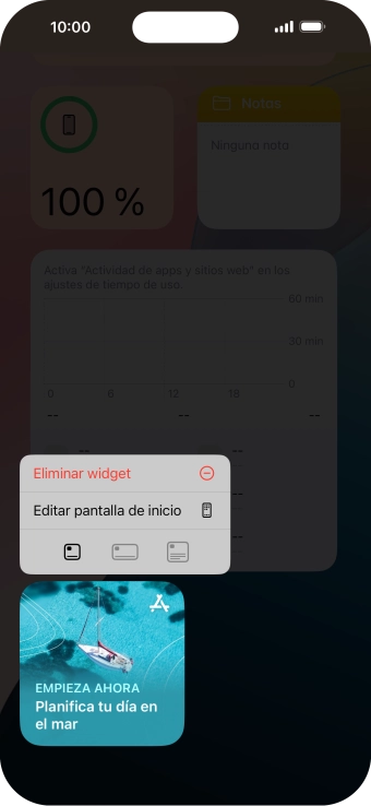Pulsa Eliminar widget. Pulsa Eliminar widget.