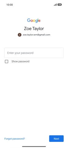 Press Enter your password and key in the password for your Google account. Press Enter your password and key in the password for your Google account.