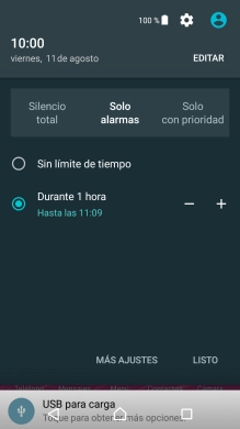 Pulsa LISTO para activar el modo silencioso. Pulsa LISTO para activar el modo silencioso.