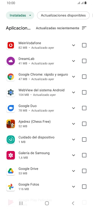 Pulsa la app deseada. Pulsa la app deseada.