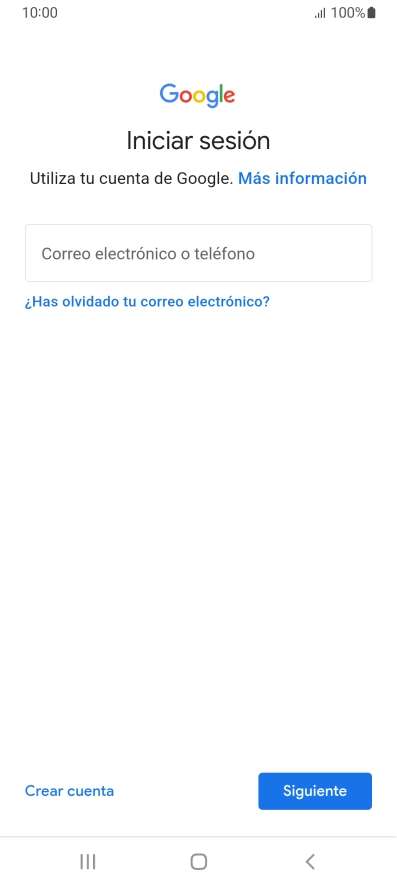 Si no tienes una cuenta de Google, pulsa Crear cuenta y sigue las indicaciones de la pantalla para ver cómo crear una cuenta nueva. Si no tienes una cuenta de Google, pulsa Crear cuenta y sigue las indicaciones de la pantalla para ver cómo crear una cuenta nueva.
