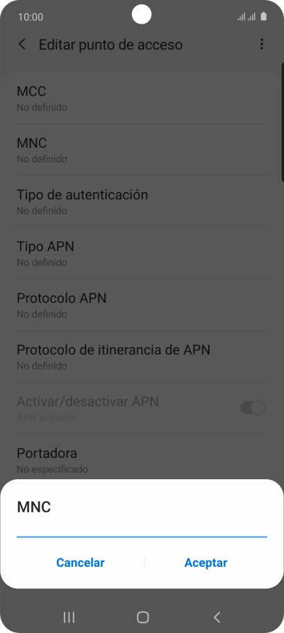 Introduce 01 y pulsa Aceptar. Introduce 01 y pulsa Aceptar.