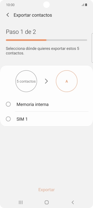 Pulsa el nombre de la tarjeta SIM.