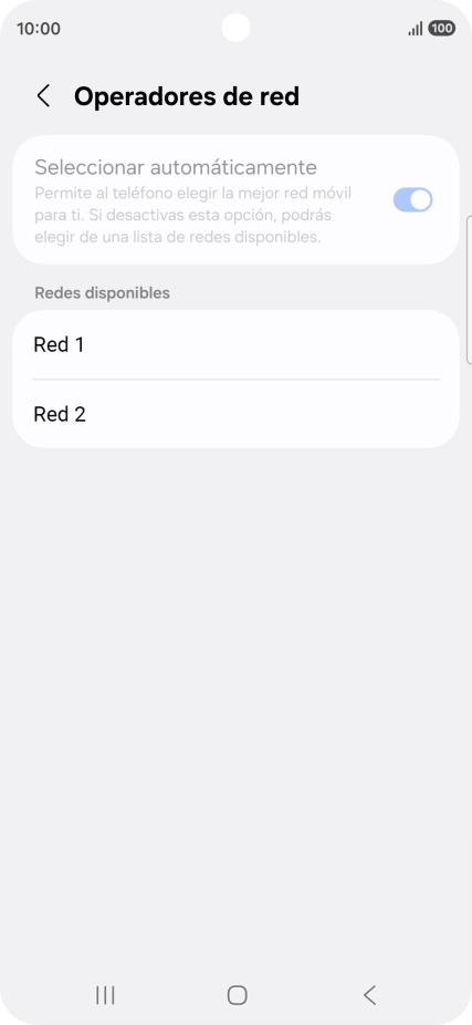 Pulsa la red deseada. Pulsa la red deseada.