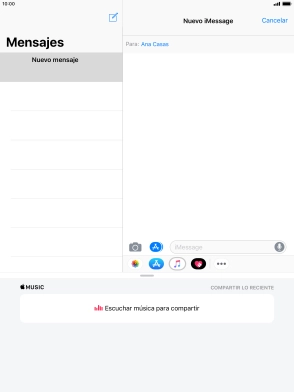 También puedes enviar fotografías, vídeos, mensajes de sonido y diferentes efectos en el iMessage. Sigue las indicaciones de la pantalla para enviar tu iMessage con el contenido deseado. También puedes enviar fotografías, vídeos, mensajes de sonido y diferentes efectos en el iMessage. Sigue las indicaciones de la pantalla para enviar tu iMessage con el contenido deseado.