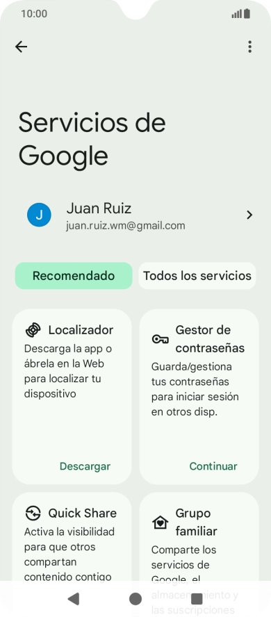 Pulsa Todos los servicios. Pulsa Todos los servicios.