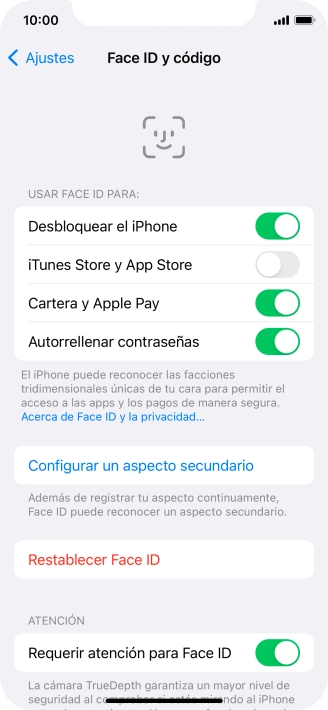 Pulsa el indicador junto a los ajustes deseados para activarlos o desactivarlos. Pulsa el indicador junto a los ajustes deseados para activarlos o desactivarlos.