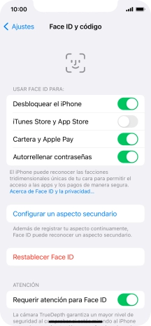 Pulsa el indicador junto a los ajustes deseados para activarlos o desactivarlos. Pulsa el indicador junto a los ajustes deseados para activarlos o desactivarlos.