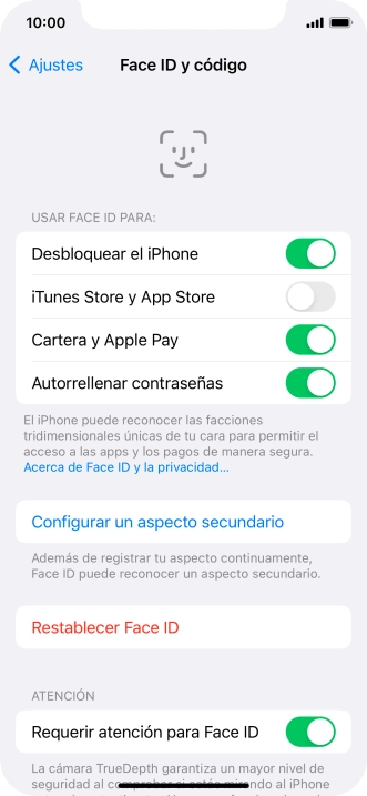 Pulsa el indicador junto a los ajustes deseados para activarlos o desactivarlos. Pulsa el indicador junto a los ajustes deseados para activarlos o desactivarlos.