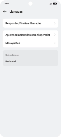 Pulsa Ajustes relacionados con el operador. Pulsa Ajustes relacionados con el operador.